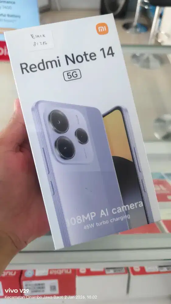 Redmi NOTE 14 5G 8+8/256 NFC AMOLED Baru segel box spesial promo