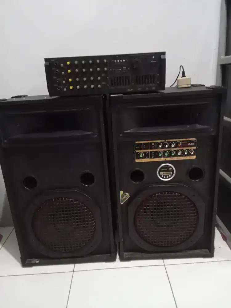 Power amplifier Karaoke blouetoth dan speaker aktif blouetoth 12 inch