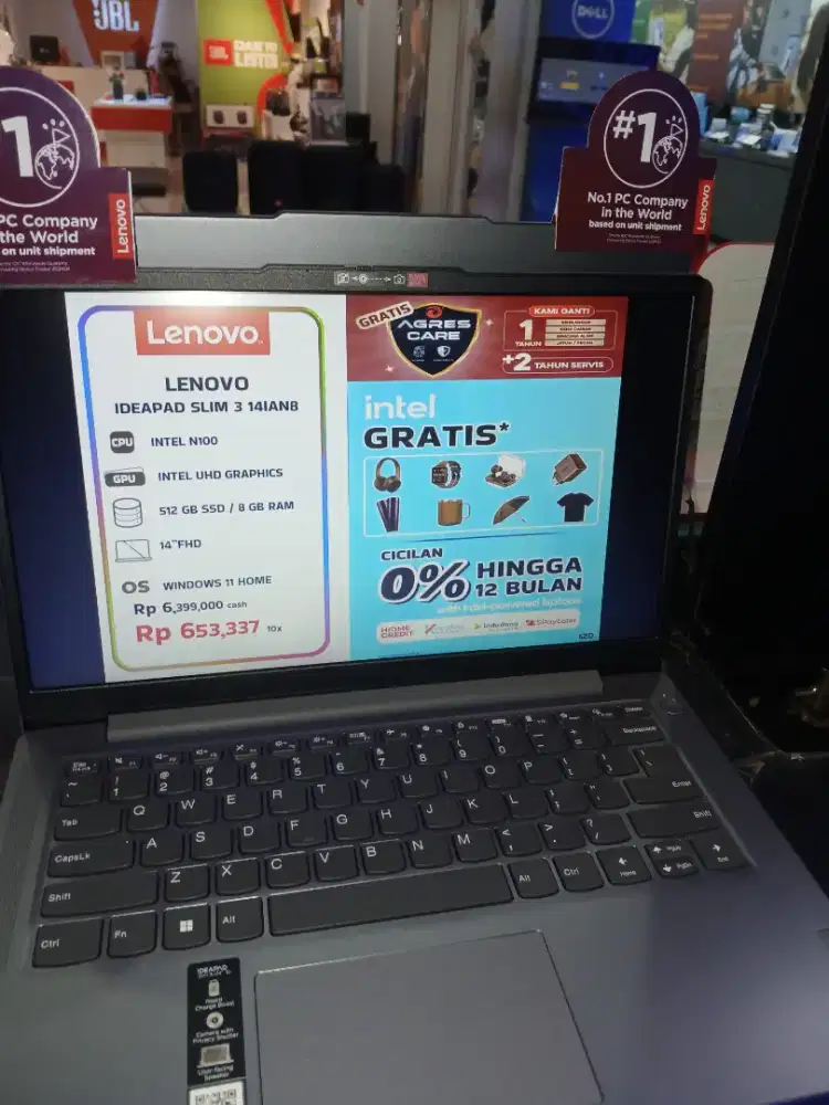 Cicil Laptop Lenovo idepad slim 3 ram 8gb ssd 512