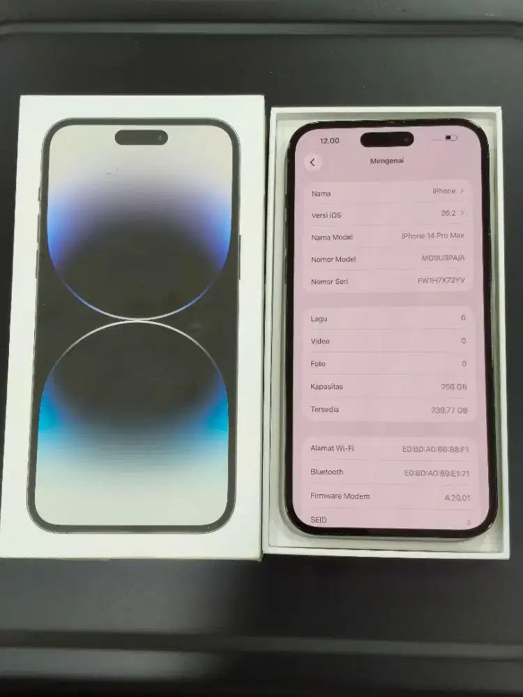iPhone 14 promax 256 GB black fulset