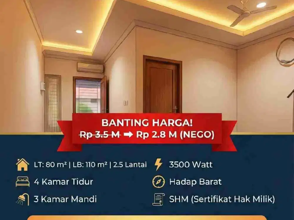 Turun Harga!!! Dijual Rumah Duri Kepa