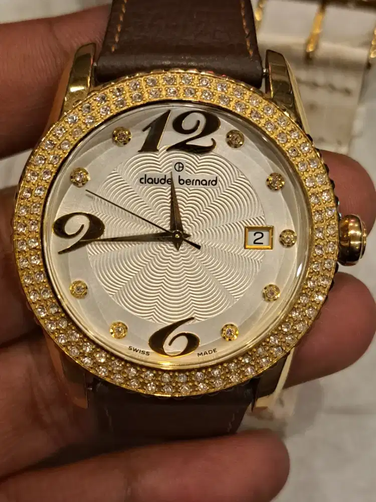 Jam tangan claude bernard gold plated