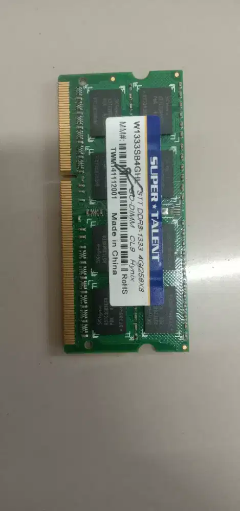 Sodimm ddr3 4 gb 1333 super talent
