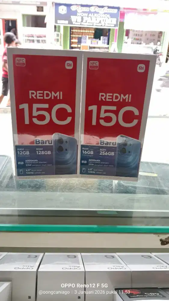 Redmi 15C 12/128GB. Bergaransi resmi 1tahun. Globalindocellteluk