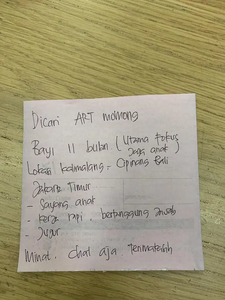 Art momong bayi 11 bulan