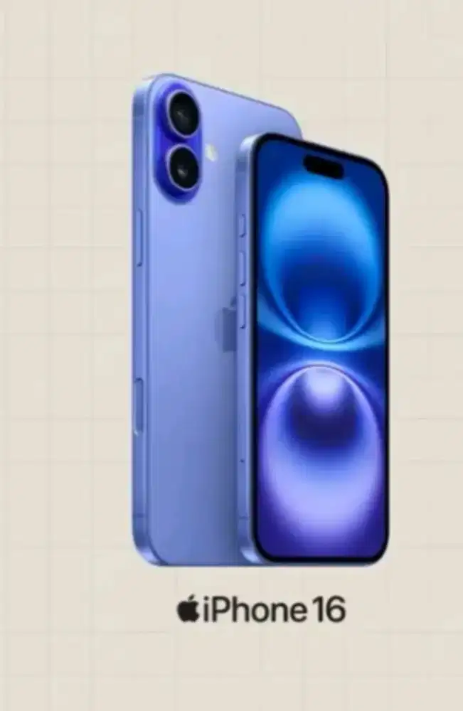 Kredit iPhone 16 128GB Syarat Hanya Ktp