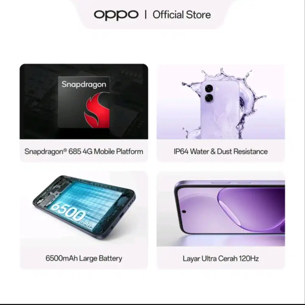OPPO A6X 4/256 Bisa cicilan syarat dengan KTP saja