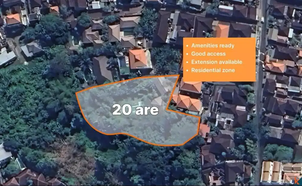 Lahan Investasi 20 Are Plot lengkap Amenities di PADONAN CANGGU BALI