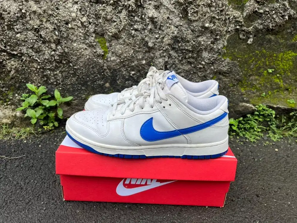 Sepatu Nike Dunk Low White Hyper Royal