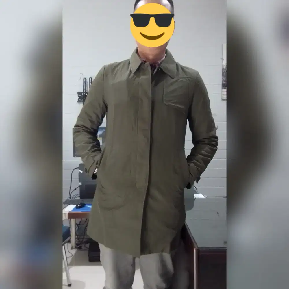 Size M jaket green military trench coat original casual outdoor