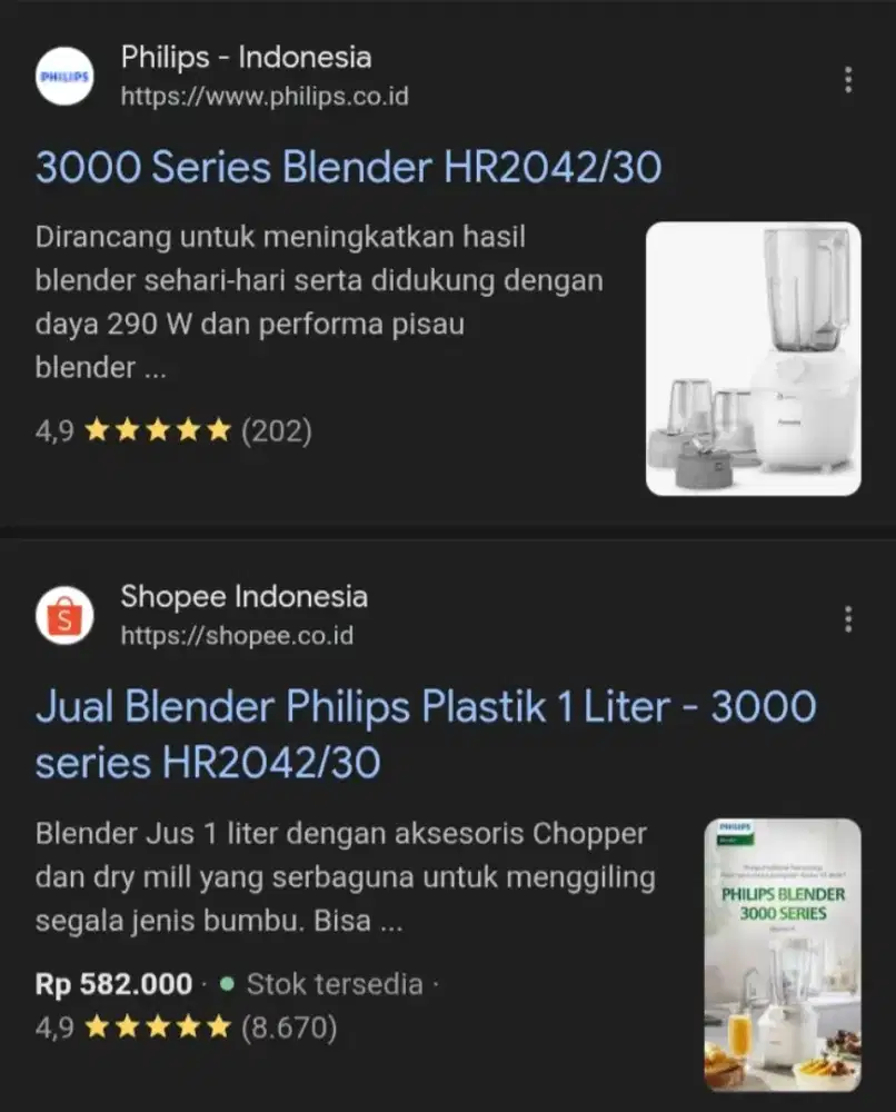 DIJUAL BLENDER PHILIPS 3000 SERIES