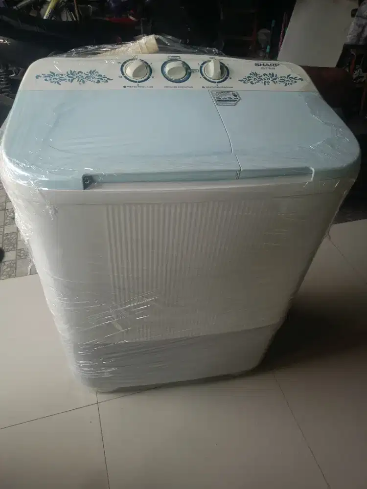 Mesin cuci Sharp 2 tabung kapasitas 7kg mulusssss