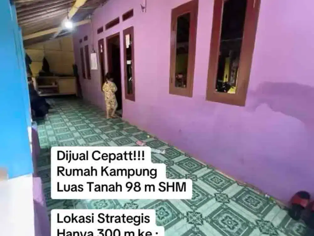 Dijual Rumah Kampung Luas 98 m SHM di Karawang Timur Samping Kantor Kecamatan Purwasari