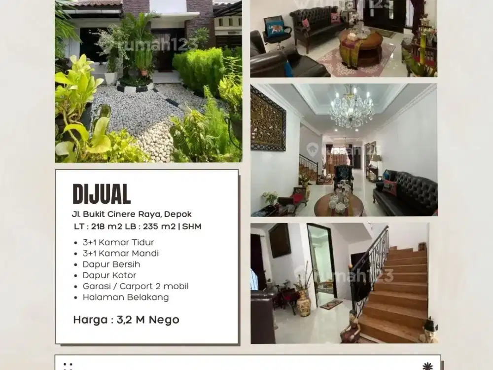 Rumah Bagus dalam Komplek  di Jl. Bukit Cinere, Depok