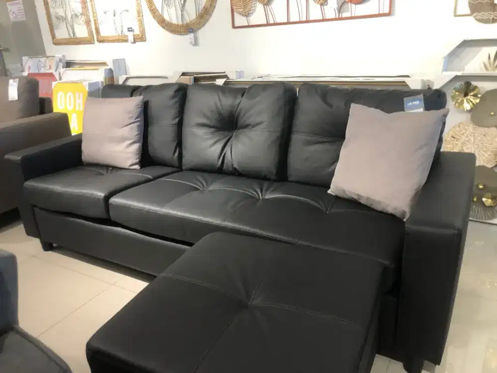 Sofa L kulit premium