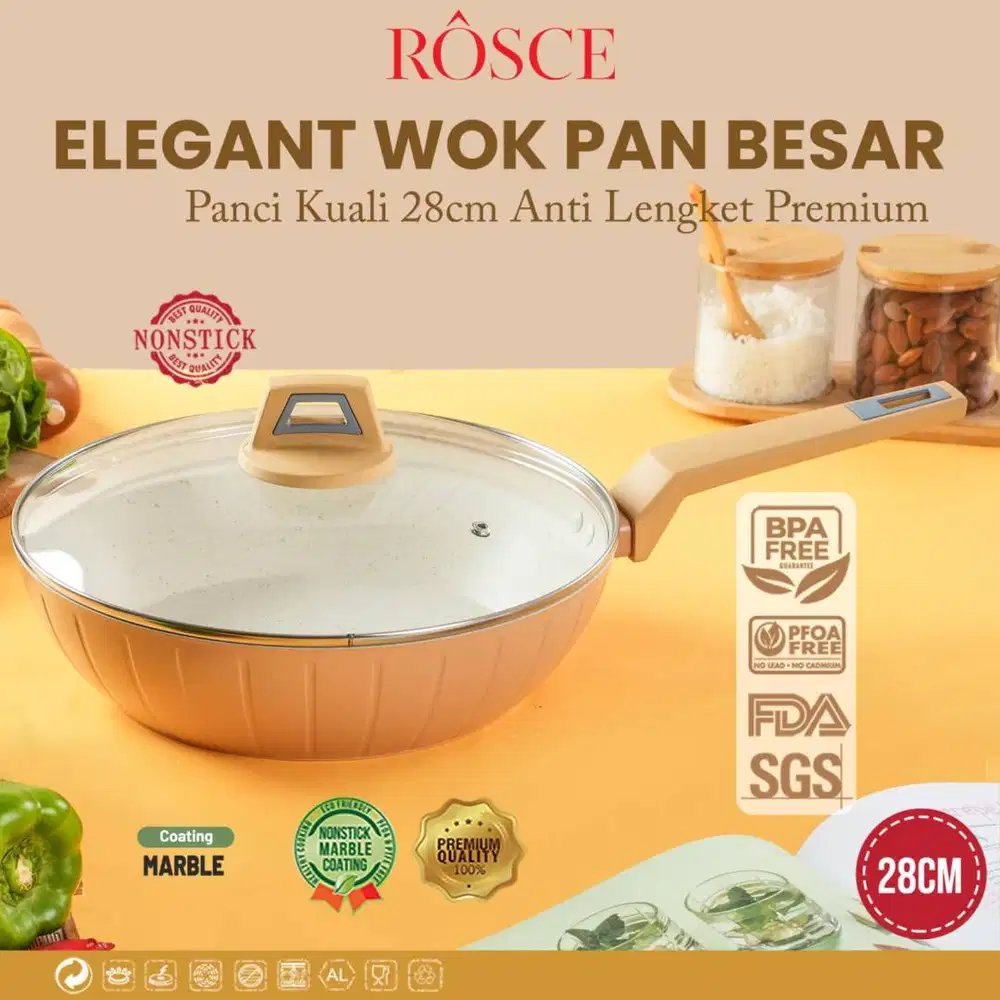 ROSCE WAJAN WOK PAN 28CM Elegant aesthetic kuali