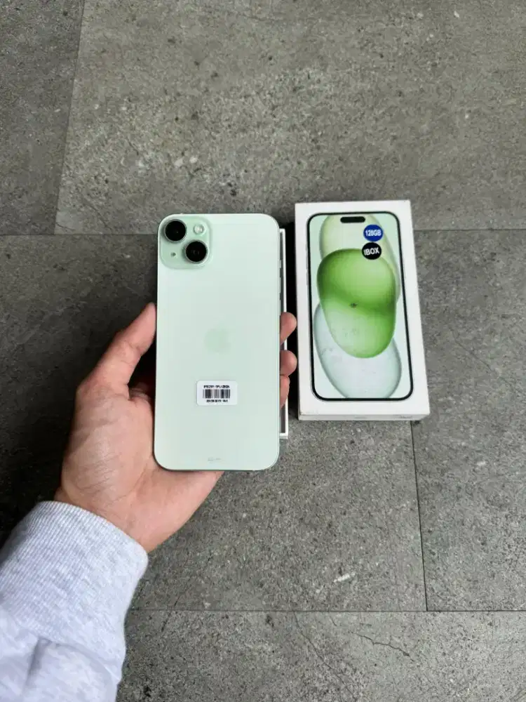 Iphone 15 Plus Green 128GB Second Ibox bergaransi bisa cicilan