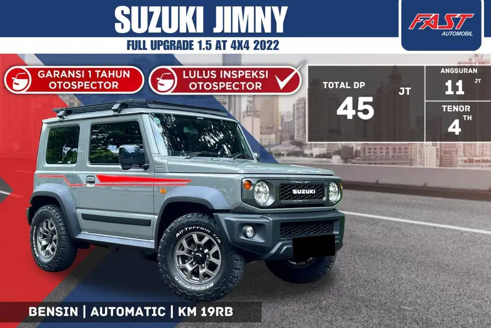 SUZUKI JIMNY 2022 FULL UPGRADE 1.5 AT 4X4 LOW KM.19RB & PAJAK PANJANG