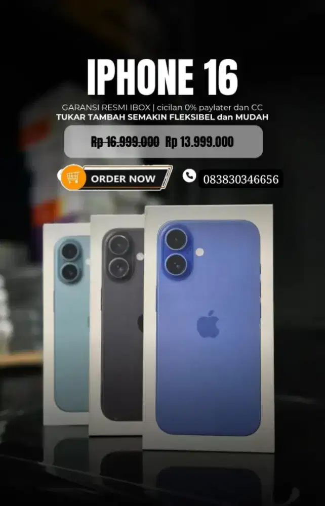 IPHONE BANYAK PROMO YA.MULAI IP 13 SAMPAI 17 SERIES GARANSI RESMI IBOX