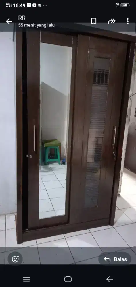 Jual murah lemari pakaian 2 pintu sleeding