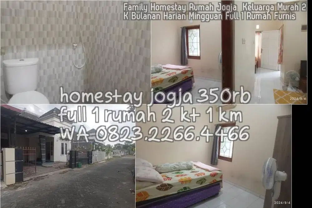 Family Homestay Rumah Jogja  Keluarga Murah 2K Bulanan Harian Mingguan