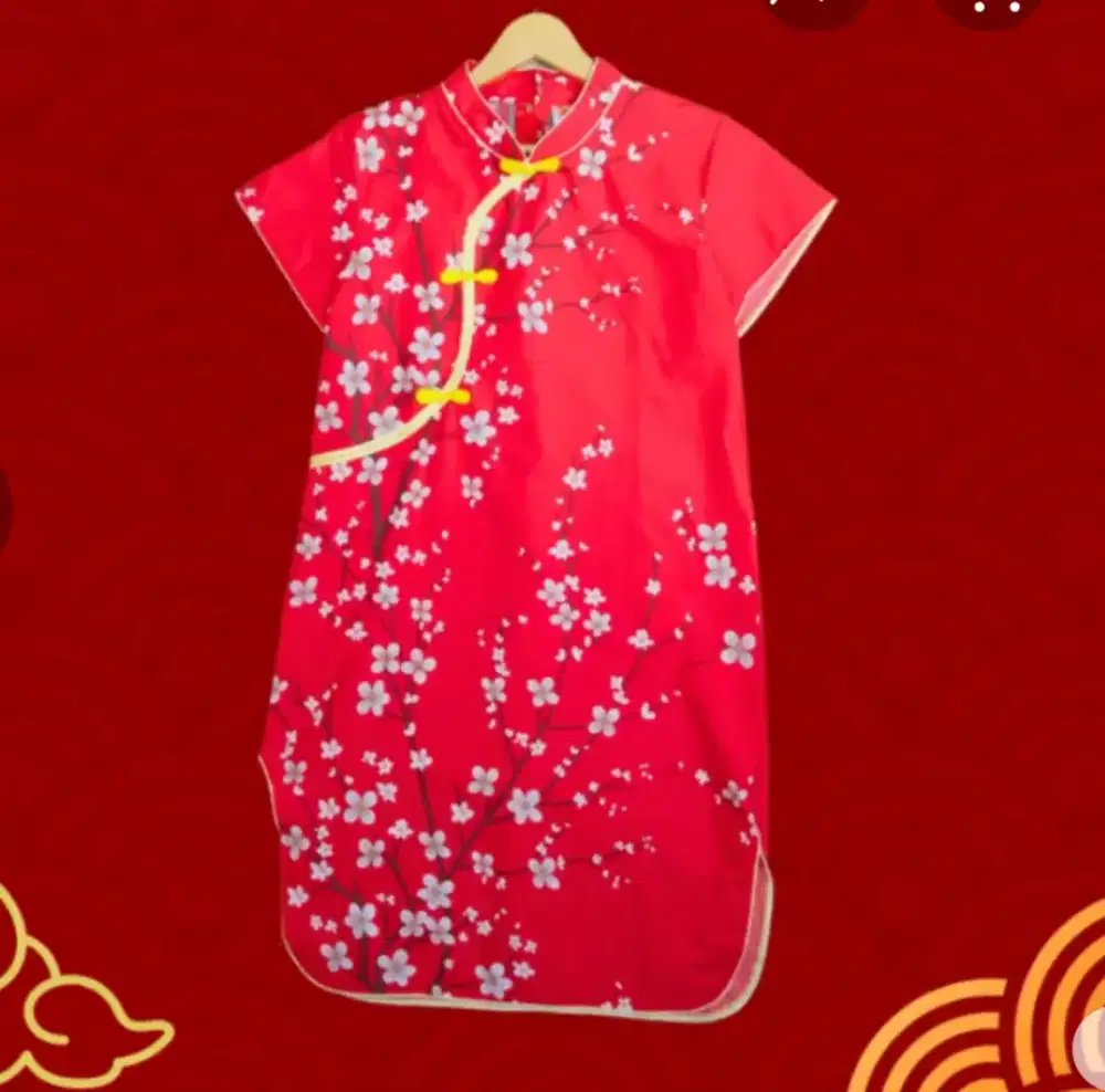 Baju Chongsam sakura anak perempuan