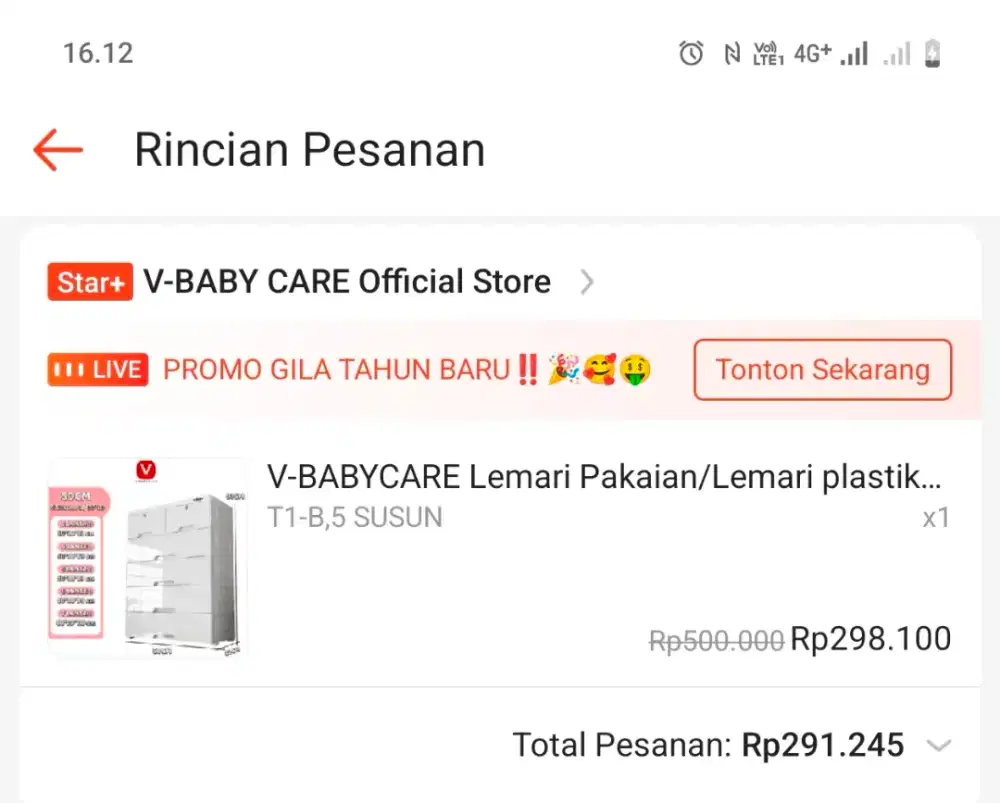 Lemari Plastik Bayi Anak Aesthetic