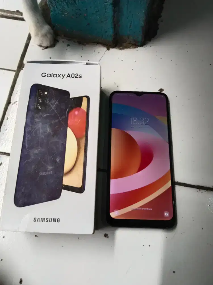 Samsung A02S 4/64 blue + kardus.