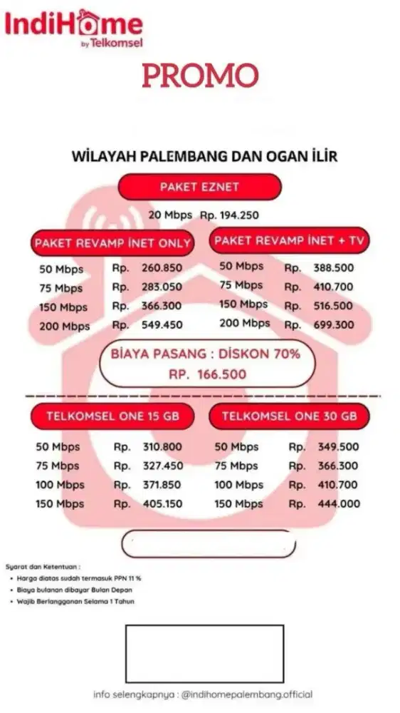 Promo wifi indihome palembang