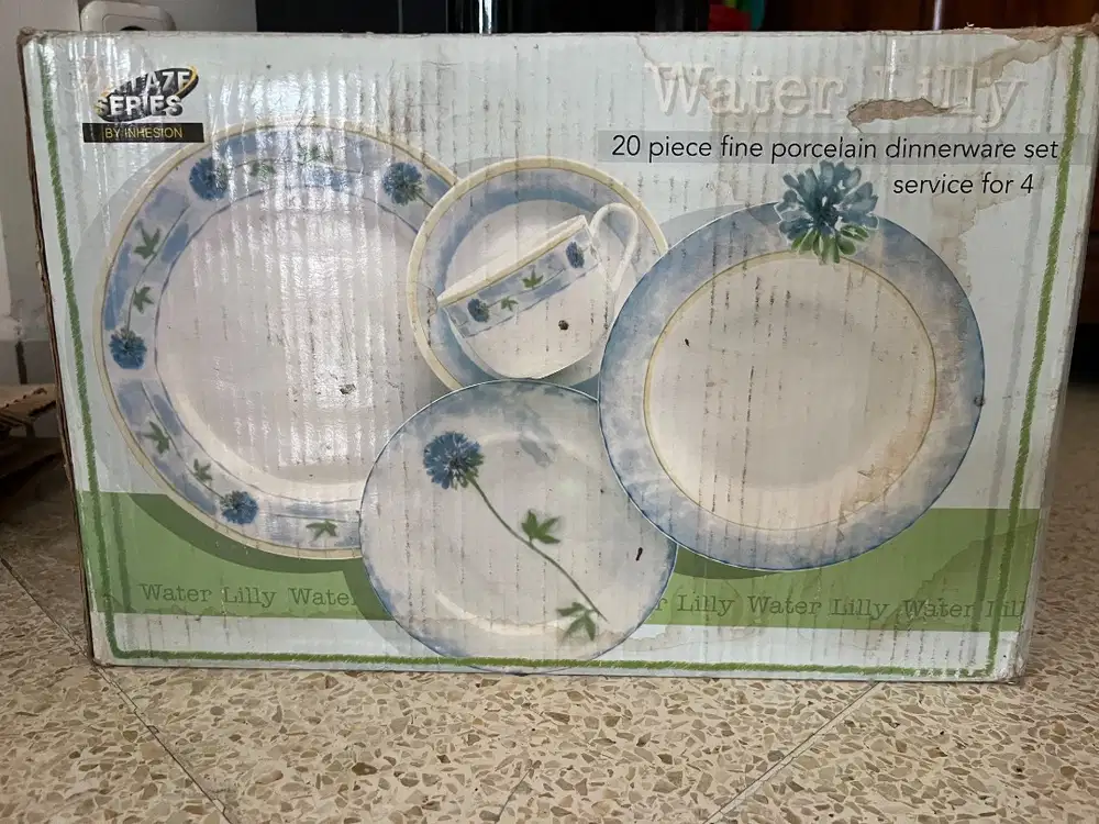 1 set piring mangkok gelas INHESION 20 pcs