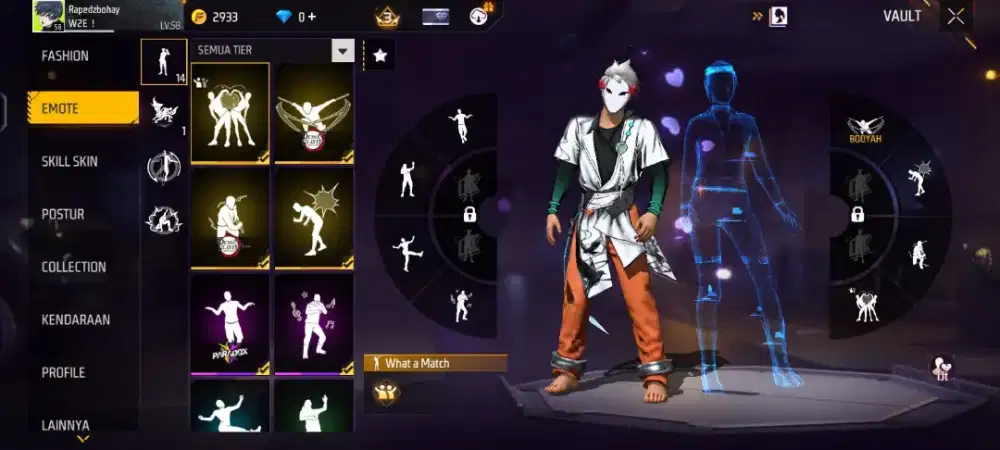 AKUN FF SPEK GG AMAN READY STOK 24 JAM