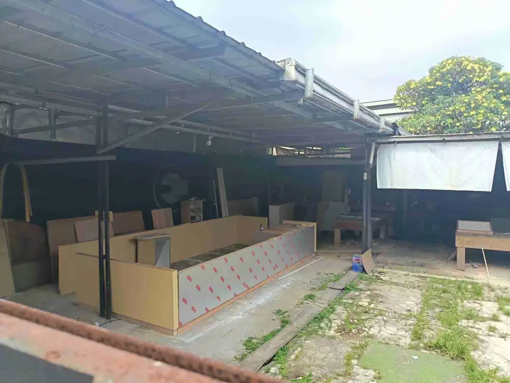 Workshop disewakan luas tanah 400 meter di cinangka sawangan