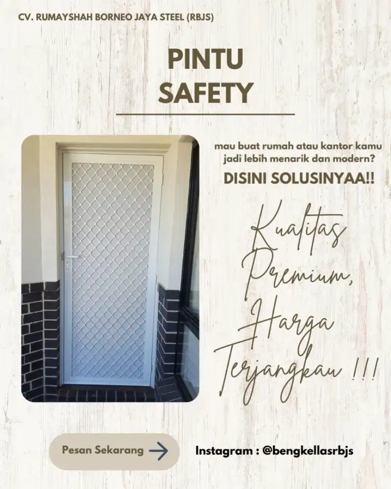 PINTU SAFETY BAHAN BERKUALITAS