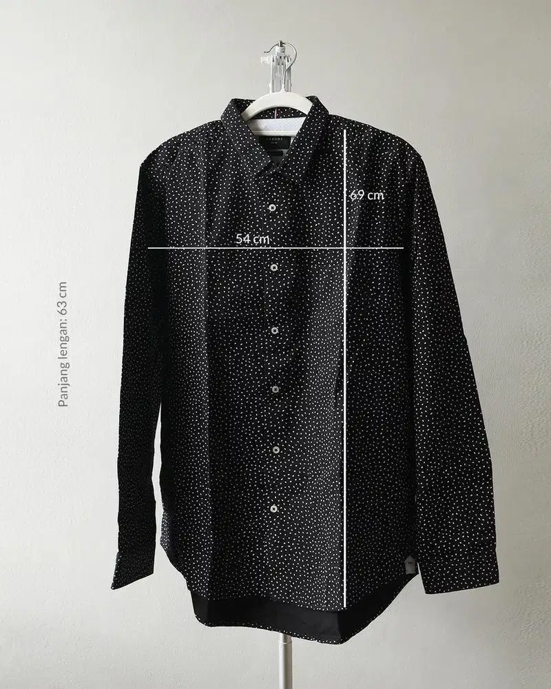 Kemeja Pria Padini Hitam Lengan Panjang