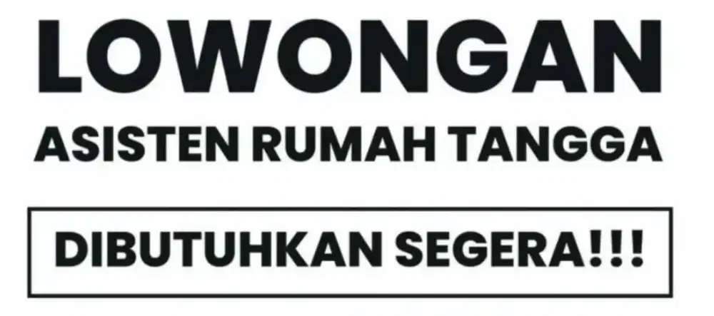 Lowongan pekerjaan ART