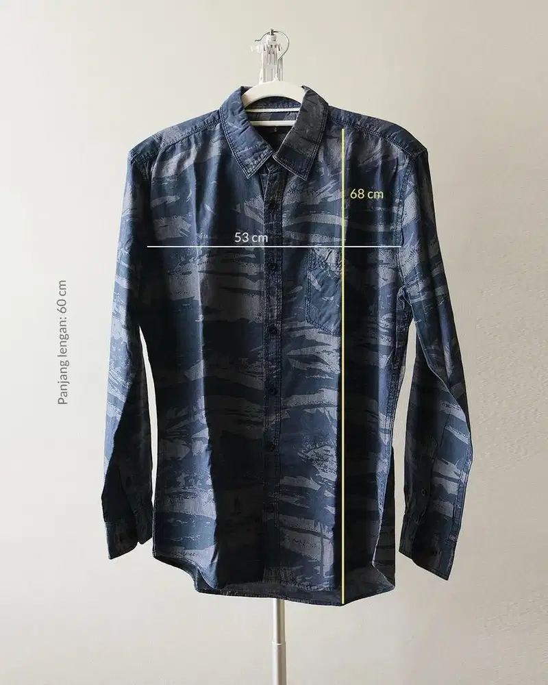 Kemeja TX The Executive Army Navy Camouflage Lengan Panjang
