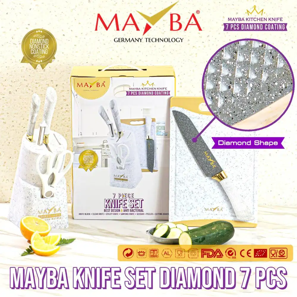 Spatula Set Mayba 10 Pcs Silicone Premium Putih Aesthetic