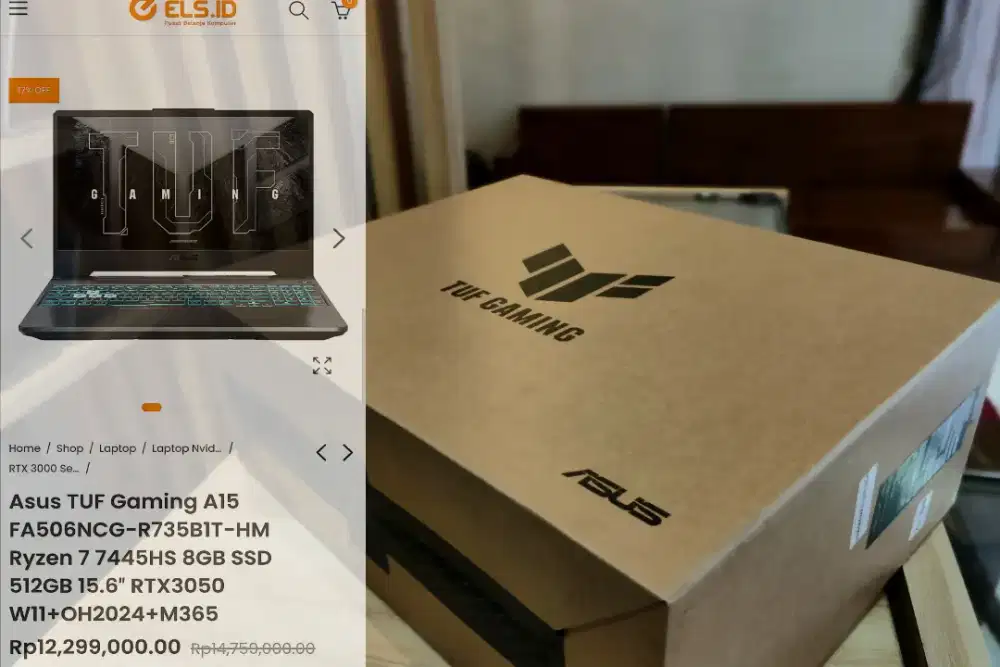 New Asus Tur R7 RTX3050 gransi 2th Harga Hemat