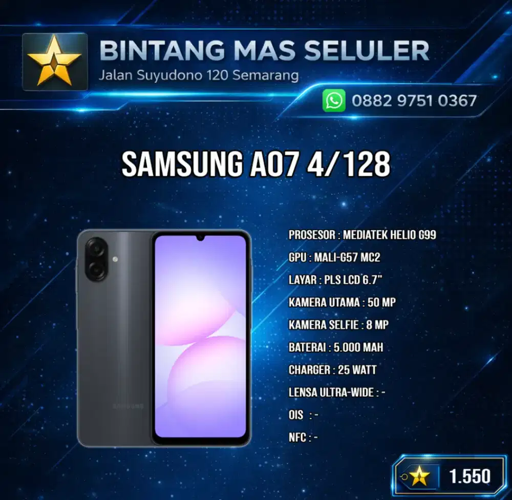 Samsung A07 4/128 GB - BNIB - Garansi Samsung SEIN