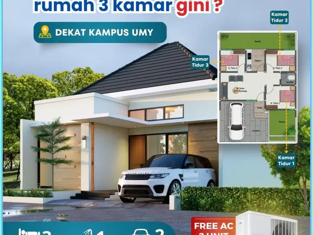 RUMAH MURAH BANTUL DALAM CLUSTER DEKAT KAMPUS UMY