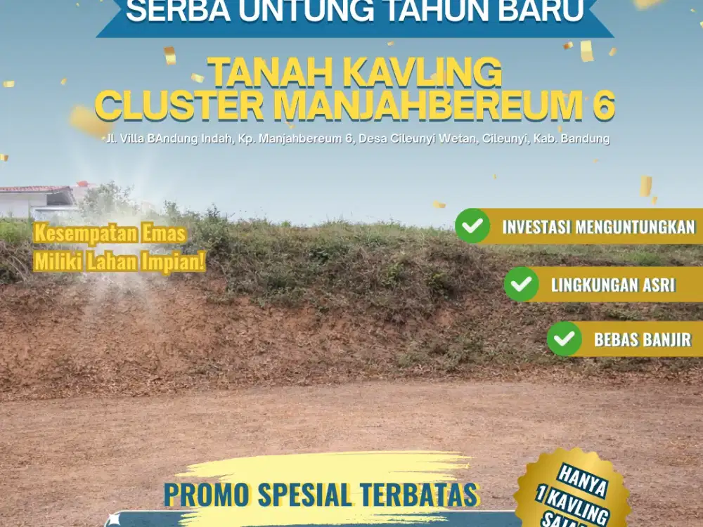 Harga Awal Tahun! Kavling Murah Siap Bangun di Cileunyi Kulon Bandung Timur