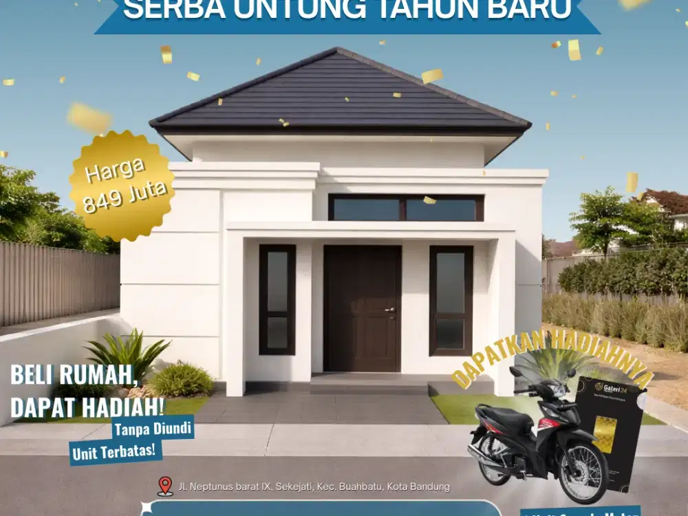 Dijual Rumah Mewah On Progres di Margahayu Metro | Kota Bandung | Promo Motor & Logam Mulia