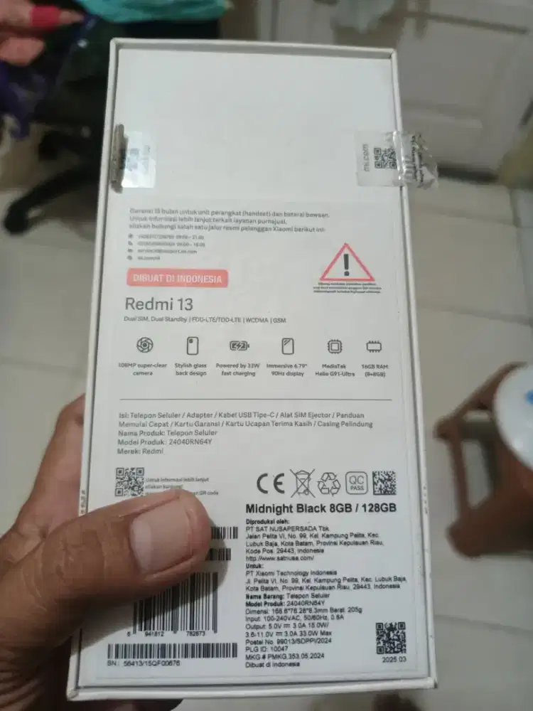 REDMI 13 NFC Ram 8/128 Fullset