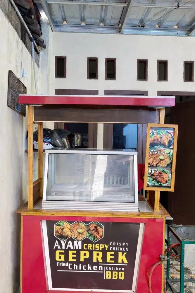 Gerobak Ayam Geprek Lengkap+Kompor Siap Jualan