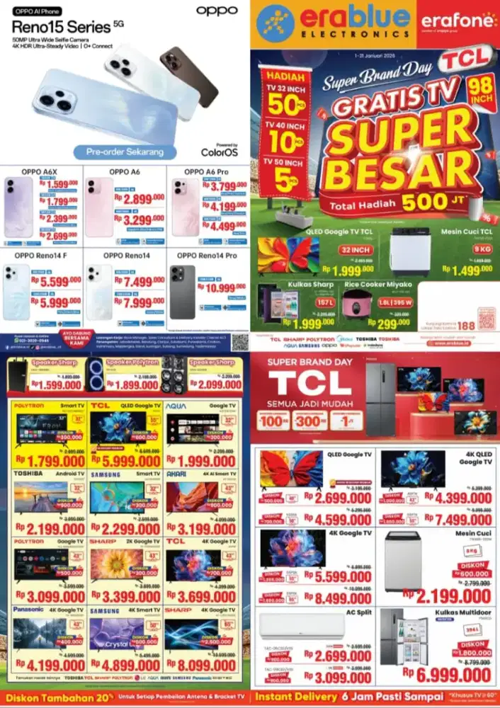 Promo Handphone Oppo Reno 15 Bunga 0%