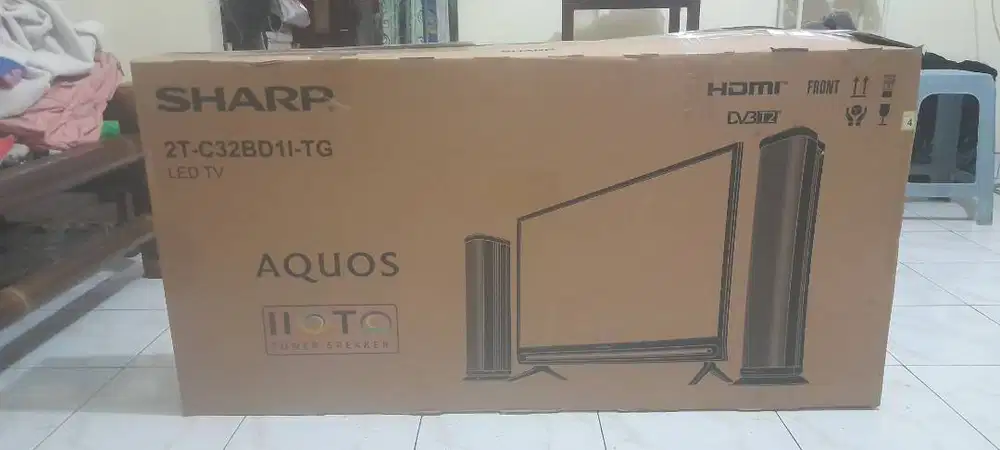 Sharp tv led 32 in digital / smart tv sudah lengkap dgn speker normal