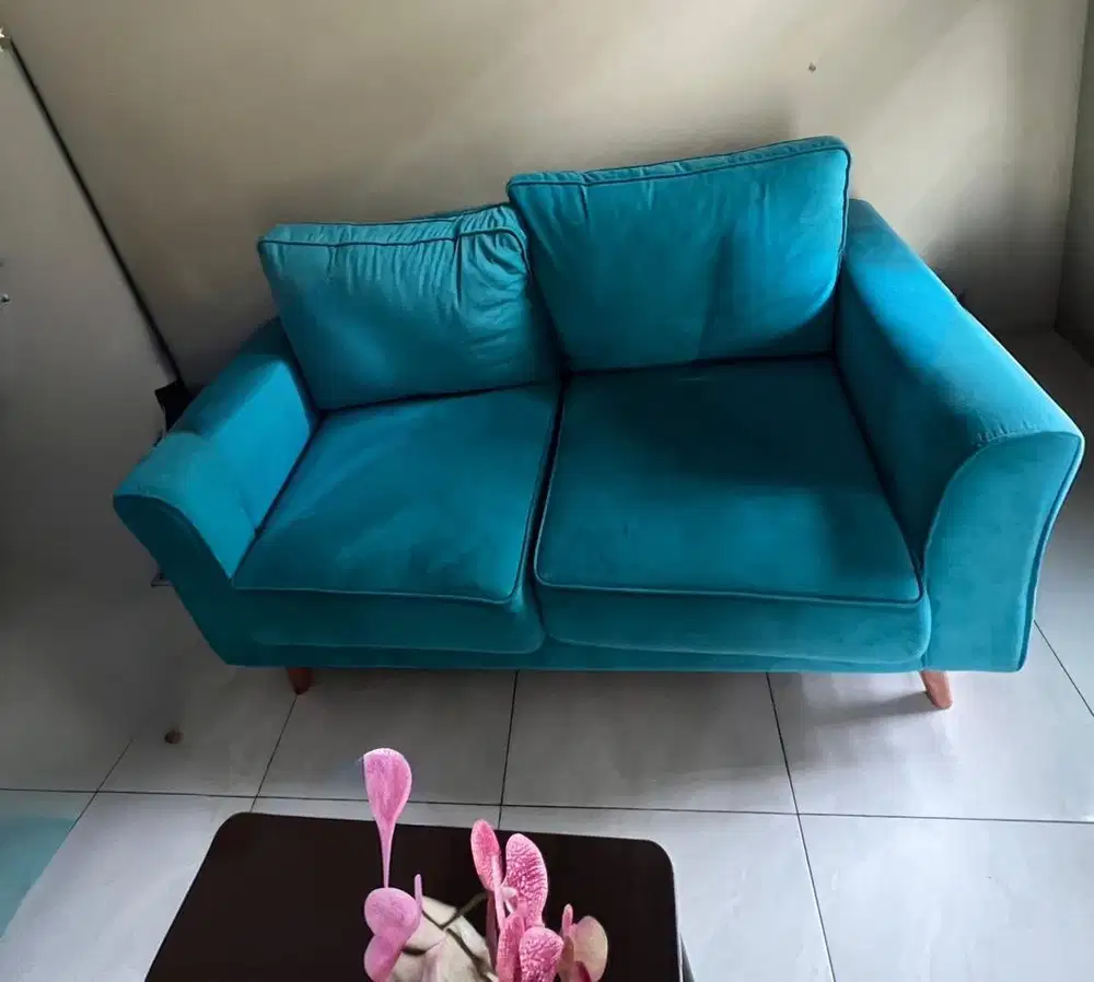 Sofa 2 seater blue