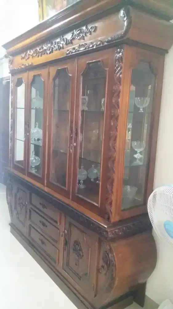 Lemari jati antik lawas 4 pintu jumbo