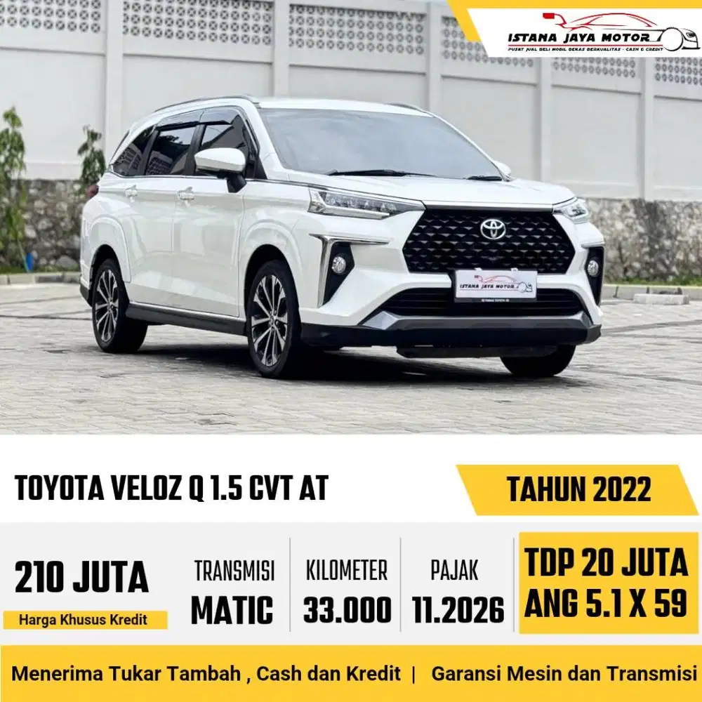 LOW KM Toyota Veloz Q CVT Automatic 2022