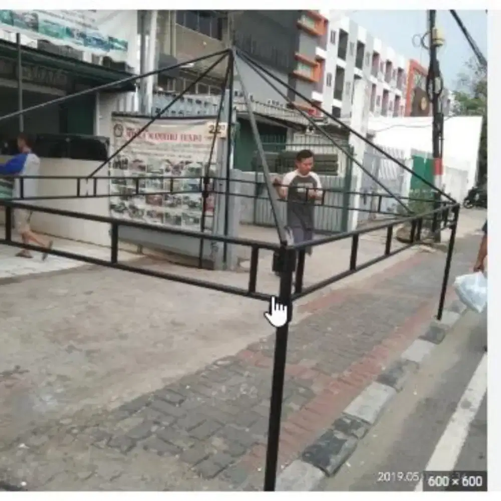 Kerangka tenda Besi 3 x 3 meter